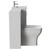 Napoli 390 Cento Gloss White 1100mm 2 Drawer Vanity Unit Toilet Suite with Glide Basin Side View thumbnail