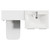Napoli 460 Cento Gloss White 1200mm 2 Door Vanity Unit Toilet Suite with Glide Basin Top View thumbnail