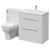 Napoli 460 Cento Gloss White 1400mm 2 Drawer Vanity Unit Toilet Suite with Glide Basin Right Hand View