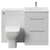 Napoli 460 Cento Gloss White 1200mm 2 Drawer Vanity Unit Toilet Suite with Glide Basin Front View