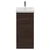 Napoli 390 Brown Oak 400mm Single Door Vanity Unit with Glide Basin Front View
