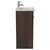 Napoli 390 Brown Oak 400mm Single Door Vanity Unit with Glide Basin Side View