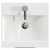 Napoli 390 Brown Oak 400mm Single Door Vanity Unit with Glide Basin Top View