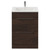 Napoli 460 Brown Oak 600mm 2 Drawer Vanity Unit with Angel Basin Front View