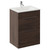 Napoli 460 Brown Oak 600mm 2 Drawer Vanity Unit with Angel Basin Left Hand View