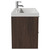Napoli 390 Brown Oak 800mm Wall Mounted 2 Drawer Vanity Unit with Rimini Basin Side View
