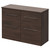 Napoli 460 Brown Oak 1200mm 4 Drawer Vanity Unit for Countertop Basins Right Hand View thumbnail
