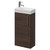 Napoli Cube Brown Oak 400mm Single Door Vanity Unit with Align Basin Right Hand View