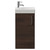 Napoli Cube Brown Oak 400mm Single Door Vanity Unit with Align Basin Front View