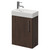 Napoli Cube Brown Oak 400mm Wall Mounted Single Door Vanity Unit with Align Basin Right Hand View