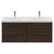 Napoli 390 Brown Oak 1200mm Wall Mounted 4 Drawer Vanity Unit with Double Glide Basins Front View