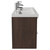 Napoli 390 Brown Oak 1200mm Wall Mounted 4 Drawer Vanity Unit with Double Glide Basins Side View thumbnail