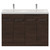 Napoli 390 Brown Oak 1200mm 4 Door Vanity Unit with Double Glide Basins Front View