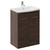 Napoli 390 Brown Oak 600mm 2 Door Vanity Unit with Arc Basin Left Hand View thumbnail