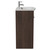 Napoli 390 Brown Oak 600mm 2 Door Vanity Unit with Arc Basin Side View thumbnail