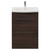 Napoli 390 Brown Oak 600mm 2 Drawer Vanity Unit with Arc Basin Front View thumbnail