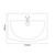 Napoli 390 Brown Oak 600mm 2 Drawer Vanity Unit with Arc Basin Top Down Dimensions thumbnail