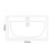 Napoli 460 Brown Oak 800mm Wall Mounted 2 Drawer Vanity Unit with Glide Basin Top Down Dimensions thumbnail