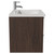 Napoli 460 Brown Oak 600mm Wall Mounted 2 Drawer Vanity Unit with Glide Basin Side View