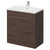 Napoli 460 Brown Oak 800mm 2 Drawer Vanity Unit with Glide Basin Right Hand View