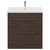 Napoli 460 Brown Oak 800mm 2 Drawer Vanity Unit with Glide Basin Front View