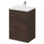 Napoli 460 Brown Oak 600mm 2 Door Vanity Unit with Glide Basin Right Hand View thumbnail