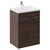Napoli 460 Brown Oak 600mm 2 Door Vanity Unit with Glide Basin Left Hand View thumbnail