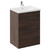 Napoli 460 Brown Oak 600mm 2 Drawer Vanity Unit with Glide Basin Left Hand View thumbnail