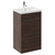 Napoli 390 Brown Oak 500mm 2 Drawer Vanity Unit with Glide Basin Left Hand View thumbnail