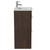 Napoli 390 Brown Oak 500mm 2 Drawer Vanity Unit with Glide Basin Side View