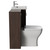 Napoli 390 Brown Oak 1100mm 2 Door Vanity Unit Toilet Suite with Glide Basin Side View thumbnail