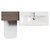 Napoli 390 Brown Oak 1300mm 2 Drawer Vanity Unit Toilet Suite with Glide Basin Top View thumbnail