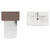 Napoli 390 Brown Oak 1100mm Wall Mounted 2 Drawer Vanity Unit and Toilet Suite with Glide Basin Top View thumbnail