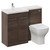 Napoli 390 Brown Oak 1100mm 2 Door Vanity Unit Toilet Suite with Square Left Hand Lucia Basin Left Hand View thumbnail