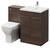 Napoli 460 Brown Oak 1100mm 2 Door Vanity Unit Toilet Suite with Glide Basin Right Hand View thumbnail