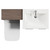 Napoli 460 Brown Oak 1100mm 2 Door Vanity Unit Toilet Suite with Glide Basin Top View thumbnail