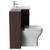 Napoli 460 Brown Oak 1100mm 2 Drawer Vanity Unit Toilet Suite with Glide Basin Side View thumbnail