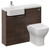 Napoli 250 Brown Oak 1000mm 2 Door Vanity Unit Toilet Suite with Left Hand Round Rico Semi Recessed Basin Left Hand View thumbnail