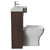 Napoli 250 Brown Oak 1000mm 2 Door Vanity Unit Toilet Suite with Right Hand Round Rico Semi Recessed Basin Side View thumbnail