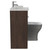 Napoli 390 Brown Oak 900mm Single Door Vanity Unit Toilet Suite with Left Hand Square Lucia Basin Side View thumbnail