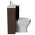 Napoli 390 Brown Oak 900mm Single Door Vanity Unit Toilet Suite with Right Hand Square Lucia Basin Side View thumbnail