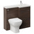 Napoli 390 Brown Oak 1000mm 2 Drawer Vanity Unit Toilet Suite with Right Hand Square Lucia Basin Left Hand View thumbnail