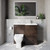 Napoli 390 Brown Oak 1000mm 2 Drawer Vanity Unit Toilet Suite with Right Hand Square Lucia Basin Lifestyle Image thumbnail