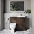 Napoli 390 Brown Oak 1000mm 2 Door Vanity Unit Toilet Suite with Right Hand Square Lucia Basin Lifestyle Image thumbnail