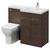 Napoli 460 Brown Oak 1100mm 2 Door Vanity Unit Toilet Suite with Right Hand Square Lucia Basin Right Hand View thumbnail