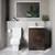 Napoli 460 Brown Oak 600mm 2 Drawer Vanity Unit and Tacoma Comfort Height Toilet Suite with Angel Basin Lifestyle Image thumbnail