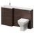 Napoli 390 Brown Oak 1500mm 2 Drawer Vanity Unit Toilet Suite with Left Hand Square Lucia Basin Right Hand View thumbnail