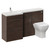 Napoli 390 Brown Oak 1500mm 2 Drawer Vanity Unit Toilet Suite with Left Hand Square Lucia Basin Left Hand View thumbnail