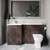Napoli 390 Brown Oak 1500mm 2 Drawer Vanity Unit Toilet Suite with Left Hand Square Lucia Basin Lifestyle Image thumbnail