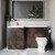 Napoli 390 Brown Oak 1500mm 3 Door Vanity Unit Toilet Suite with Left Hand Square Lucia Basin Lifestyle Image thumbnail